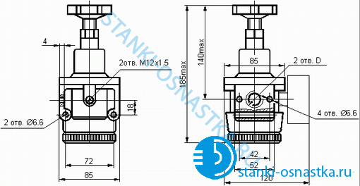 Пневмоклапан редукционный П-РК 16-1-1 Пневмоклапан редукционный П-РК 16-1-1