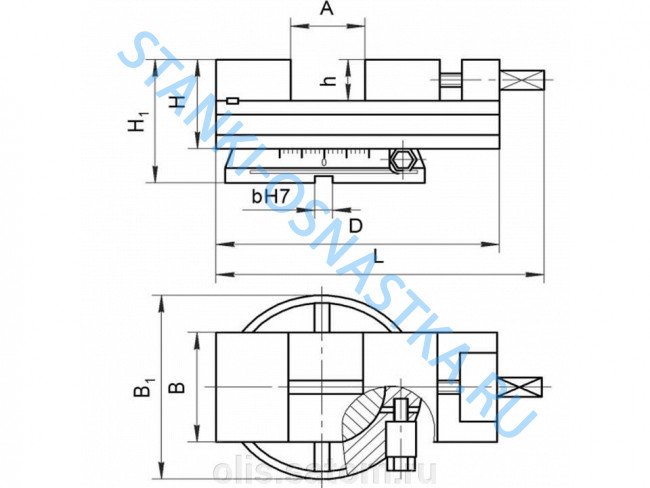 Тиски станочные поворотные 7200-0206-02 (100мм) сталь, Бар. Тиски станочные поворотные 7200-0206-02 (100мм) сталь, Бар.