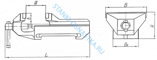 Тиски слесарные неповоротные ТССН-63-С (Глазов)