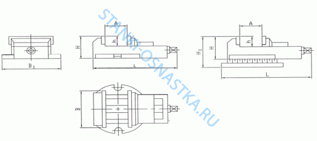 Тиски станочные поворотные 7200-0210-02 / ГМ-7212П-02 (А=125мм) Тиски станочные поворотные 7200-0210-02 / ГМ-7212П-02 (А=125мм)