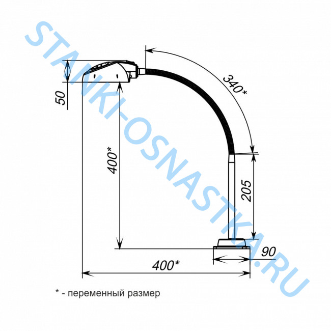 Низковольтный светильник Веста С16-034 (LED,на основании,5Вт, гибкая стойка 545 мм) (черный)