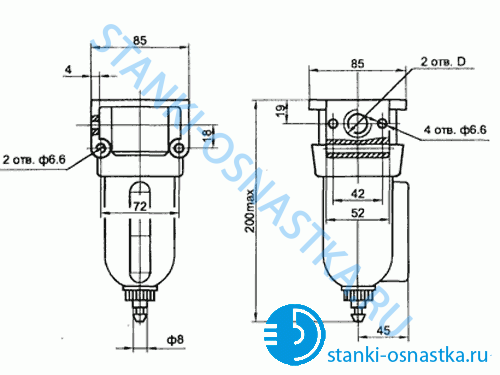 Фильтр влагоотделитель П-ФВ 10-1 Фильтр влагоотделитель П-ФВ 10-1