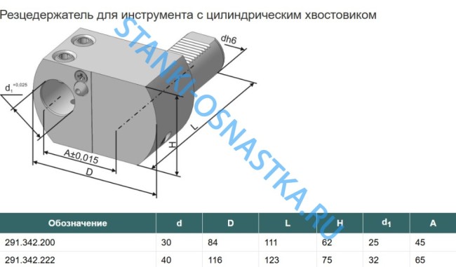 ​Резцедержатель 291.342.200 (E8-30x 25)