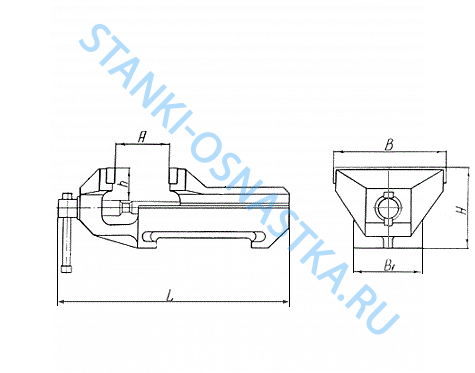 Тиски слесарные поворотный ТСЧ-150У (Гомель)