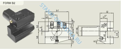 Резцедержатель LEFT HAND SHORT-RADIAL Pragati / Прагати Form B2