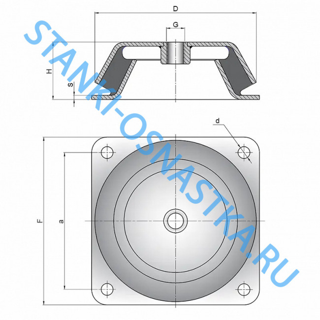 Виброопора EPL 02-70 Виброопора EPL 02-70