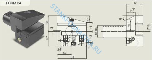 Резцедержатель LEFT HAND SHORT OVERHEA-RADIAL Pragati / Прагати Form B4