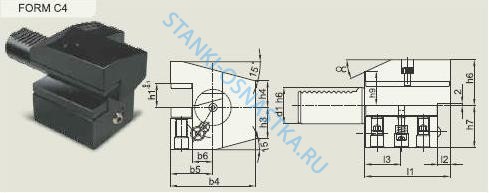 Резцедержатель LEFT HAND OVERHEAD-AXIAL Pragati / Прагати Form C4