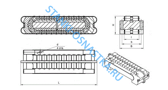 Опора качения линейная роликовая РС 26Т