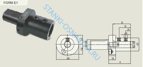 Резцедержатель BORING BAR HOLDER WITH INTERNAL COOLANT Pragati / Прагати Form E1
