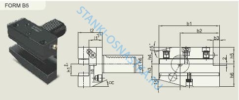 Резцедержатель RIGHT HAND LONG-RADIAL Pragati / Прагати Form B5