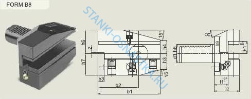 Резцедержатель LEFT HAND LONG OVERHEAD-RADIAL Pragati / Прагати Form B8