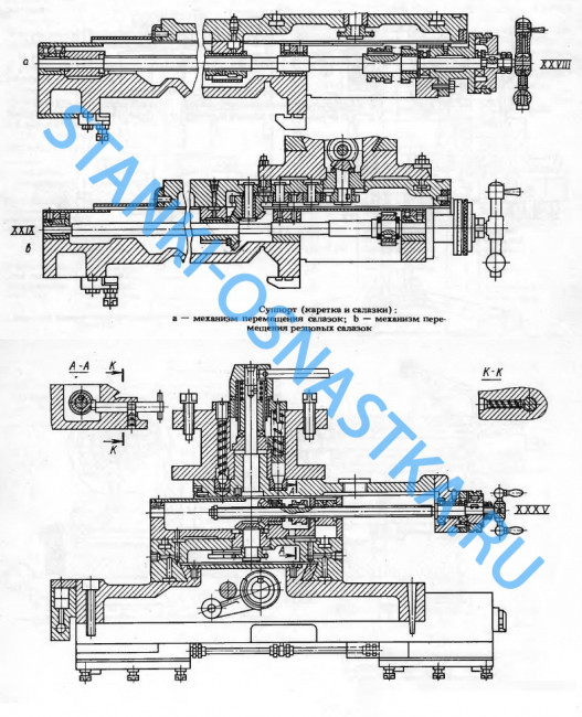 Винт с гайкой каретки 1М63 (Lобщ=1127мм)