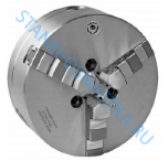 Польский токарный патрон Бизон тип 3514-160-5 с прямыми и обратными кулачками