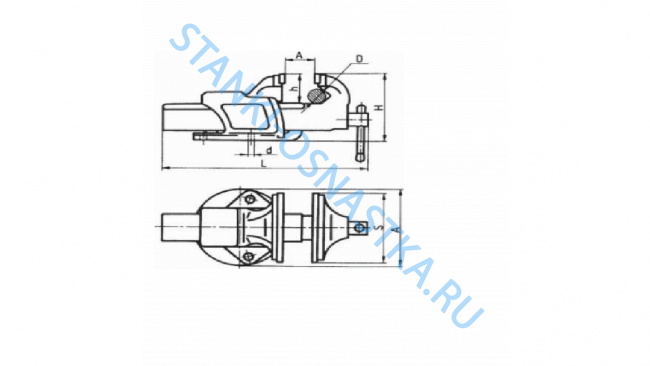 Тиски слесарные усиленные BISON 1240-125L Тиски слесарные усиленные BISON 1240-125L