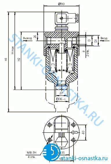 Фильтр напорный 1НГ16-10 М22х1.5