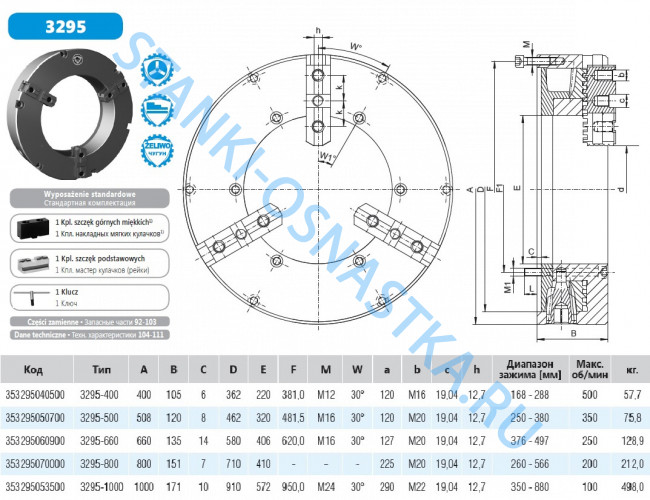 Токарный патрон BISON-BIAL 3295-1000 для обработки труб Токарный патрон BISON-BIAL 3295-1000 для обработки труб