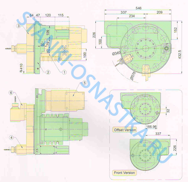 Головка с приводным инструментом DTT-100-12-340-0 Pragati