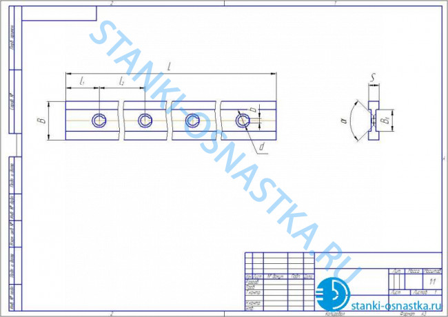 Нож для гильотины 1100х125x30 Ст.6ХС Нож для гильотины 1100х125x30 Ст.6ХС