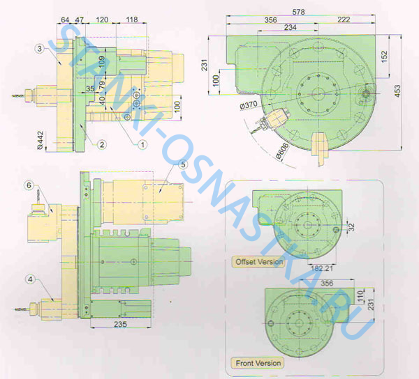 Головка с приводным инструментом DTT-100-12-370-0 Pragati